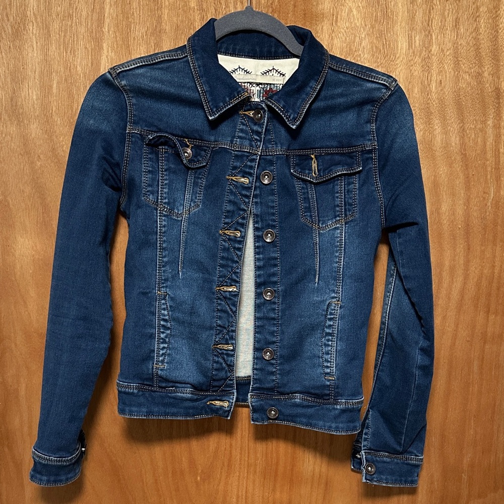 Dark Blue Denim Jacket - Picture 1 of 3